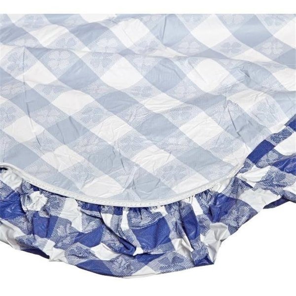 Kwik Covers Kwik Covers 48PK-BW 42-48 in. ROUND PACKAGED KWIK-COVER- BLUE GINGHAM- Pack of 25 48PK-BW